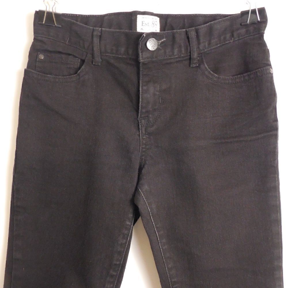 428116....Kids "Place" Black Skinny Jeans Size 14, W26"  26"Inseam  8"Rise